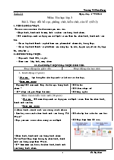 Giáo án Tin học 3-5 - Tuần 31 - Năm học 2021-2022 - Hồ Thị Miên