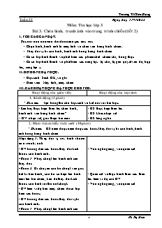 Giáo án Tin học 3-5 - Tuần 33 - Năm học 2021-2022 - Hồ Thị Miên