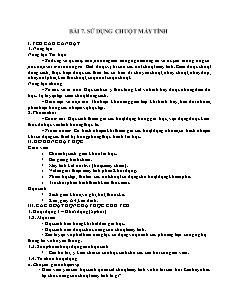 Giáo án Tin học 3 - Bài 7-10 - Năm học 2022-2023 - Phan Thị Thanh