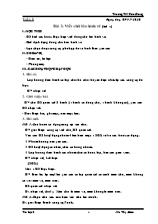 Giáo án Tin học 5 - Bài 3: Viết chữ lên hình vẽ - Năm học 2020-2021 - Hồ Thị Miên