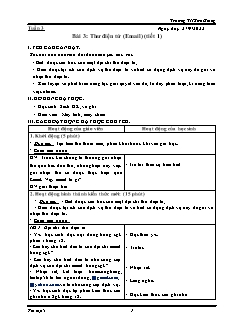 Giáo án Tin học 5 - Tuần 3, Bài 3: Thư điện tử (Email) (Tiết 1+2) - Năm học 2022-2023 - Trường Tiểu học Sơn Giang