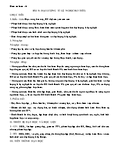 Giáo án Toán 7 - Bài 8: Đại lượng tỉ lệ nghịch (3 tiết) - Năm học 2022-2023 - Phan Thị Thanh (Cánh diều)
