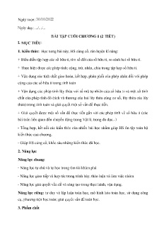 Giáo án Toán 7 - Bài tập cuối chương 1 (2 tiết) - Năm học 2022-2023 - Phạm Công Hoàng (Cánh diều)