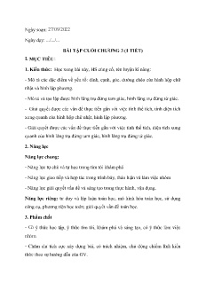 Giáo án Toán 7 - Bài tập cuối chương III - Năm học 2022-2023 - Phạm Công Hoàng (Cánh diều)