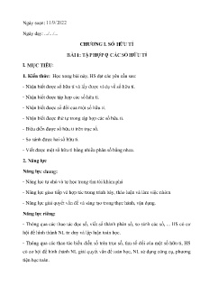 Giáo án Toán 7 - Chương I, Bài 1: Tập hợp Q các số hữu tỉ - Năm học 2022-2023 - Phạm Công Hoàng (Cánh diều)