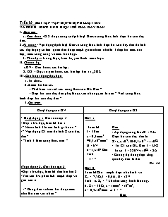 Giáo án Vật lí 9 - Tiết 15+16 - Năm học 2022-2023 - Phan Thị Thanh