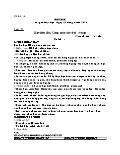 Kế hoạch bài dạy Âm nhạc 3 - Tuần 18, Học hát: Bài Cùng múa hát dưới trăng - Năm học 2021-2022