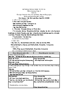 Kế hoạch bài dạy Âm nhạc + Hoạt động trải nghiệm 1-5 - Tuần 16 - Năm học 2022-2023 - Phạm Thị Nhụy