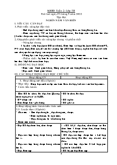 Kế hoạch bài dạy các môn Lớp 5 - Tuần 2 - Năm học 2022-2023