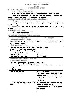 Kế hoạch bài dạy các môn Lớp 5 - Tuần 8 - Năm học 2022-2023