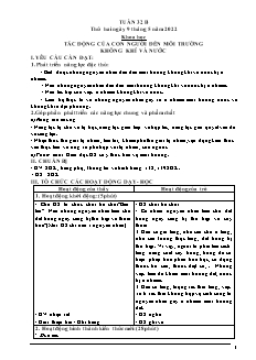 Kế hoạch bài dạy các môn phụ Lớp 5 - Tuần 32 - Năm học 2021-2022