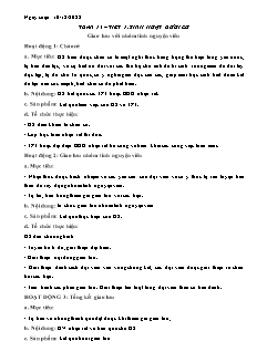 Kế hoạch bài dạy HĐTN Hướng nghiệp 6 - Tuần 14 - Năm học 2022-2023 - Nguyễn Anh Tuấn