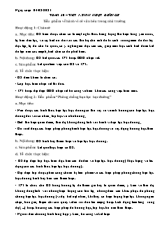 Kế hoạch bài dạy HĐTN Hướng nghiệp 6 - Tuần 20 - Năm học 2022-2023 - Nguyễn Anh Tuấn