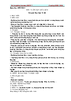 Kế hoạch bài dạy Khoa học tự nhiên 7 - Tuần 28, Tiết 71: Ôn tập giữa kì II - Năm học 2022-2023 - Nguyễn Anh Tuấn (Cánh diều)