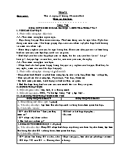 Kế hoạch bài dạy Khối 2 - Tuần 8 - Năm học 2022-2023 - Nguyễn Thị Lý