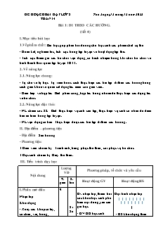 Kế hoạch bài dạy Lớp 2 - Tuần 14, Bài 1: Đi theo các hướng (Tiết 4) - Năm học 2022-2023 - Trần Tuấn Nghĩa (Cánh diều)