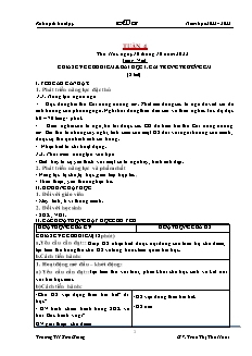 Kế hoạch bài dạy Lớp 2 - Tuần 5  - Năm học 2022-2023 - Trần Thị Thu Hoài