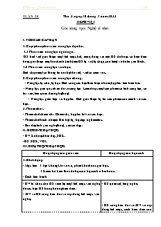 Kế hoạch bài dạy Lớp 3 - Tuần 18 - Năm học 2022-2023