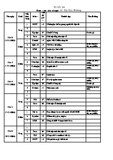 Kế hoạch bài dạy Lớp 4 - Tuần 14 - Năm học 2022-2023 - Lê Thị Thu Hương