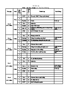 Kế hoạch bài dạy Lớp 4 - Tuần 16 - Năm học 2022-2023 - Lê Thị Thu Hương
