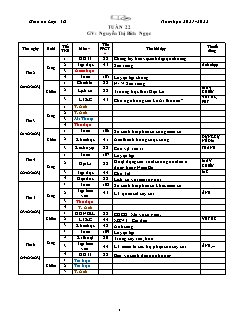 Kế hoạch bài dạy Lớp 4 - Tuần 22 - Năm học 2022-2023 - Nguyễn Thị Bích Ngọc