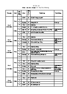 Kế hoạch bài dạy Lớp 4 - Tuần 29 - Năm học 2022-2023 - Lê Thị Thu Hương