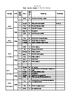 Kế hoạch bài dạy Lớp 4 - Tuần 34 - Năm học 2022-2023 - Lê Thị Thu Hương