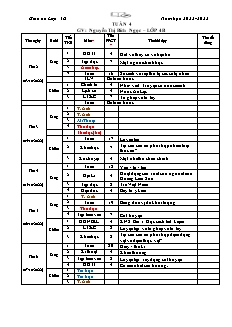 Kế hoạch bài dạy Lớp 4 - Tuần 4 - Năm học 2022-2023 - Nguyễn Thị Bích Ngọc
