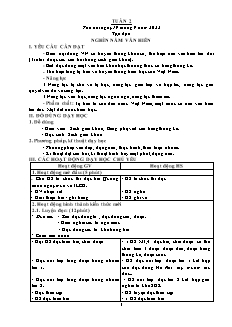 Kế hoạch bài dạy Lớp 5 - Tuần 2 - Năm học 2022-2023 - Nguyễn Thị Quyên