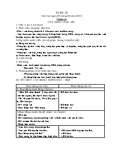 Kế hoạch bài dạy Lớp 5 - Tuần 23 - Năm học 2021-2022