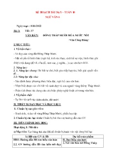 Kế hoạch bài dạy Ngữ văn 6+8 và GDCD 8+9 - Tuần 10 - Năm học 2022-2023 - Nguyễn Thị Minh Tâm