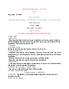 Kế hoạch bài dạy Ngữ văn 6+8 và GDCD 8+9 - Tuần 19 - Năm học 2022-2023 - Nguyễn Thị Minh Tâm