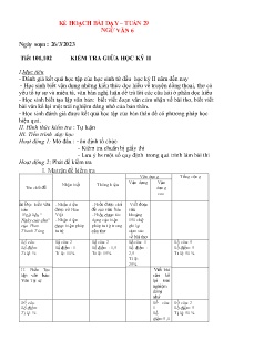 Kế hoạch bài dạy Ngữ văn 6+8 và GDCD 8+9 - Tuần 29 - Năm học 2022-2023 - Nguyễn Thị Minh Tâm
