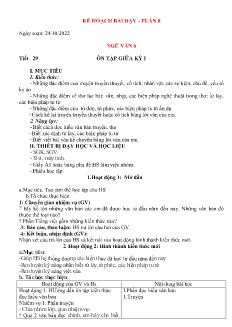 Kế hoạch bài dạy Ngữ văn 6+8 và GDCD 8+9 - Tuần 8 - Năm học 2022-2023 - Nguyễn Thị Minh Tâm