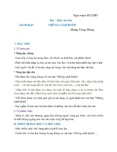 Kế hoạch bài dạy Ngữ văn 7-9 và GDCD 6+7 - Tuần 23 - Năm học 2022-2023 - Nguyễn Thị Hoài Giang