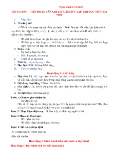 Kế hoạch bài dạy Ngữ văn 7-9 và GDCD 6+7 - Tuần 25 - Năm học 2022-2023 - Nguyễn Thị Hoài Giang