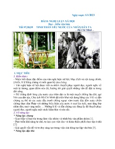 Kế hoạch bài dạy Ngữ văn 7-9 và GDCD 6+7 - Tuần 26 - Năm học 2022-2023 - Nguyễn Thị Hoài Giang