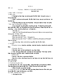 Kế hoạch bài dạy Ngữ văn 9 - Tuần 1 - Năm học 2022-2023 - Đỗ Bích Phương