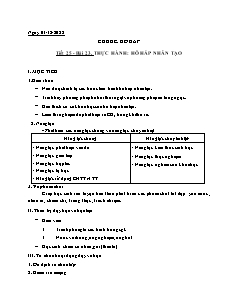 Kế hoạch bài dạy Sinh học 8 - Tuần 13, Bài 23+24 - Năm học 2022-2023 - Nguyễn Anh Tuấn