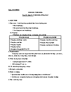 Kế hoạch bài dạy Sinh học 8 - Tuần 15, Tiết 29, Bài 27: Tiêu hóa ở dạ dày - Năm học 2022-2023 - Nguyễn Anh Tuấn