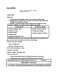 Kế hoạch bài dạy Sinh học 8 - Tuần 19, Tiết 37, Bài 33: Thân nhiệt - Năm học 2022-2023 - Nguyễn Anh Tuấn