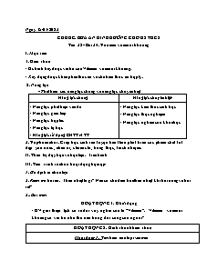 Kế hoạch bài dạy Sinh học 8 - Tuần 20, Chủ đề: Bữa ăn dinh dưỡng cho HS THCS - Năm học 2022-2023 - Nguyễn Anh Tuấn