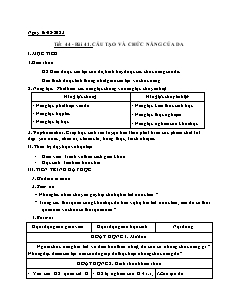 Kế hoạch bài dạy Sinh học 8 - Tuần 23, Bài 41+42 - Năm học 2022-2023 - Nguyễn Anh Tuấn