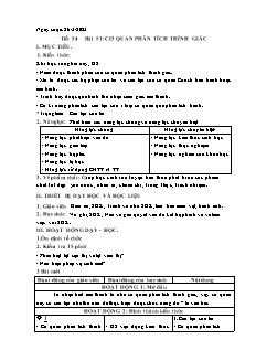 Kế hoạch bài dạy Sinh học 8 - Tuần 28, Bài 51 + Đề kiểm tra giữa kì II - Năm học 2022-2023 - Nguyễn Anh Tuấn