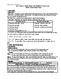 Kế hoạch bài dạy Sinh học 9 - Tuần 32, Tiết 61, Bài 59: Khôi phục môi trường và giữ gìn thiên nhiên hoang dã - Năm học 2022-2023 - Nguyễn Anh Tuấn