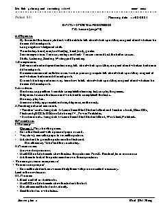 Kế hoạch bài dạy Tiếng Anh 3 - Tuần 23, Bài 5: Sports an hobbies - Năm học 2022-2023 - Thái Phi Hùng (i-Learn Smart Start)