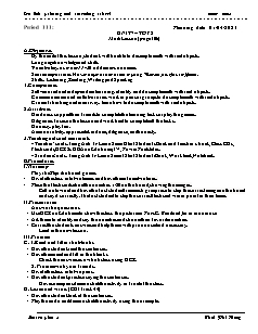 Kế hoạch bài dạy Tiếng Anh 3 - Tuần 30, Bài 7: Toys - Năm học 2022-2023 - Thái Phi Hùng (i-Learn Smart Start)