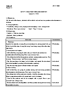 Kế hoạch bài dạy Tiếng Anh 4 - Tuần 10, Tiết 33-35, Bài 7: What do you like doing? - Năm học 2022-2023