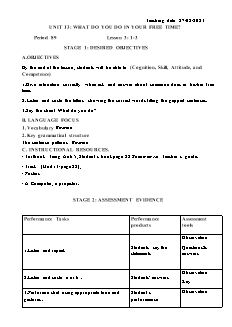 Kế hoạch bài dạy Tiếng Anh 5 - Tuần 24, Tiết 89-92 - Năm học 2022-2023 - Lê Thị Dùng