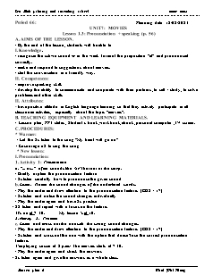 Kế hoạch bài dạy Tiếng Anh 6 - Tuần 27, Bài 7: Movies - Năm học 2022-2023 - Thái Phi Hùng (i-Learn Smart World)